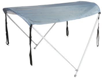 BoatCANOPY 2 Bow Anti-UV 47.2 H 45" - 63'' W Boat Top Cover Canopy Shade Metal Tube