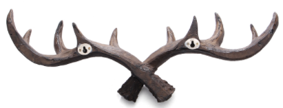 CoatHUNTER Rustic Reindeer Antlers Coat Wall Hooks