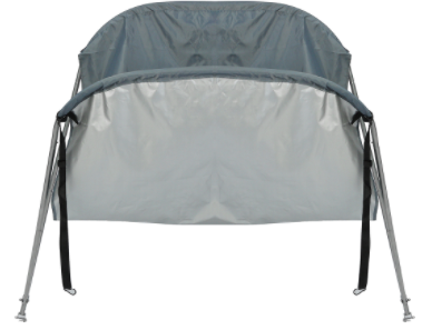 BoatCANOPY 2 Bow Anti-UV 47.2 H 45" - 63'' W Boat Top Cover Canopy Shade Metal Tube