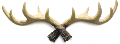 CoatHUNTER Rustic Reindeer Antlers Coat Wall Hooks