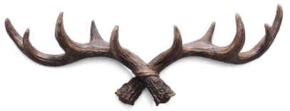 CoatHUNTER Rustic Reindeer Antlers Coat Wall Hooks