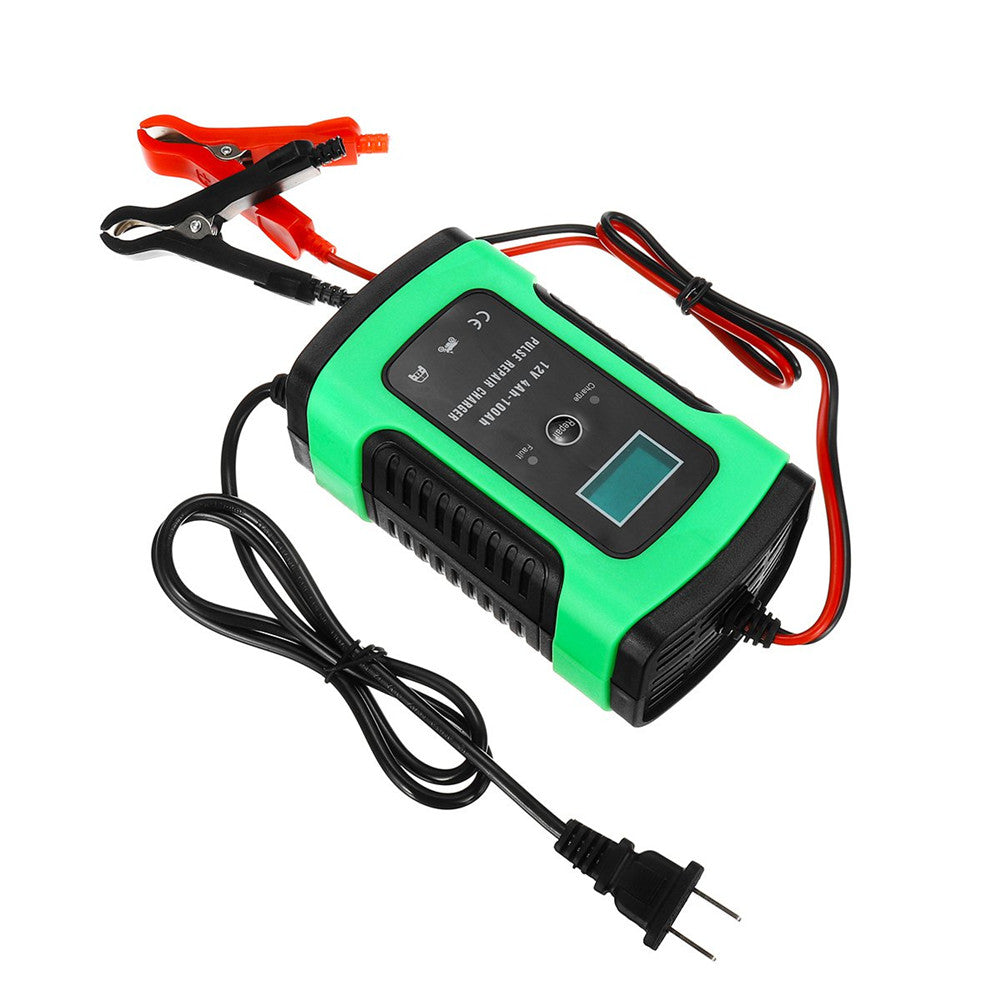 BatteryCHARGER Motorcycle Car Intelligent Battery Pulse Repair With LCD Screen Charger