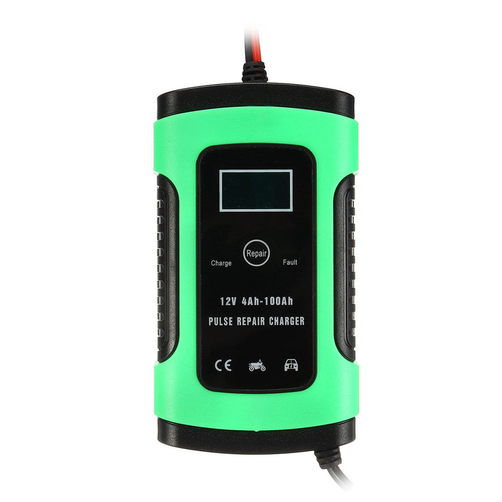 BatteryCHARGER Motorcycle Car Intelligent Battery Pulse Repair With LCD Screen Charger